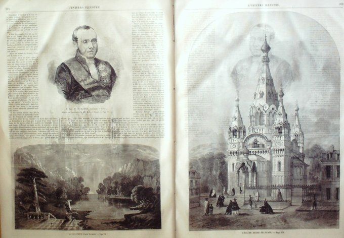 L'Univers illustré 1863 # 284 Facteur parisien église Russe ministre Billault