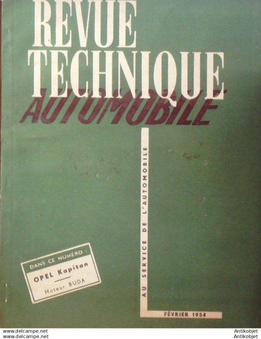 Revue Technique Automobile Opel Kapitan Car Floirat Y53 94#1954