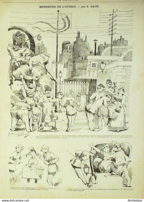 La Caricature 1881 n°  76 Le Monde où l'on s'ennuit Edouard Pailleron Bach Trock