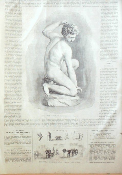 L'Univers illustré 1863 # 289 Statue Cupidon Virginie Frédéricksburg Piney-Factory