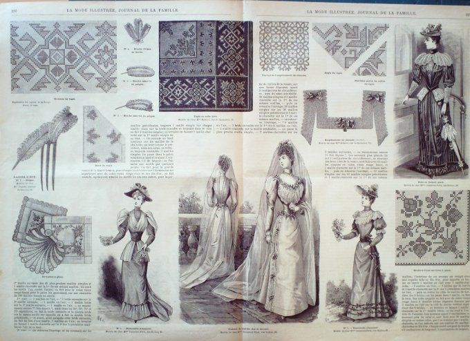 Journal Mode illustrée 1892 # 28 Robes en foulard & crêpe