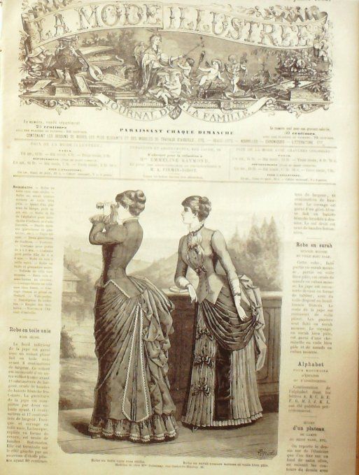 Journal Mode illustrée 1883 # 28 Robe en toile & surah