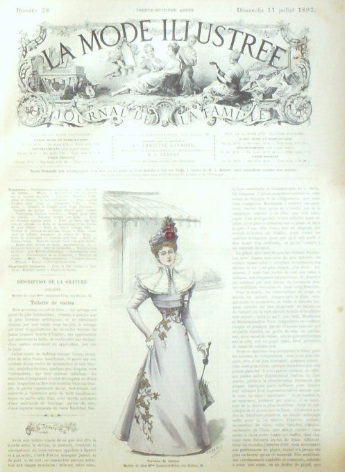 Journal Mode illustrée 1897 # 28 Toilette de visites