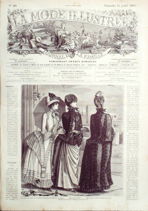 Journal Mode illustrée 1885 # 28 Toilette en voile Mantelet-visite 