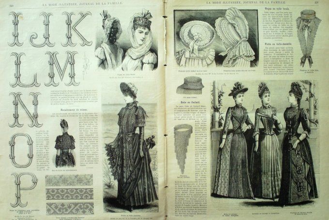 Journal Mode illustrée 1889 # 28 Robes mousseline & foulard 