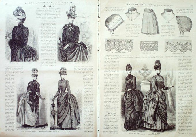 Journal Mode illustrée 1887 # 28 Robe en satinette