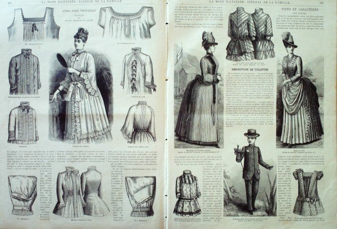 Journal Mode illustrée 1887 # 28 Robe en satinette