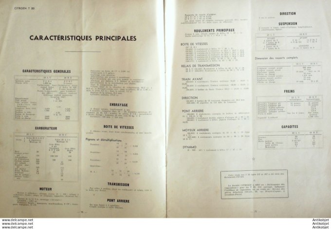 Revue Technique Automobile Citroën T 23 Puch 125 AJS 350-500cc 34#1949