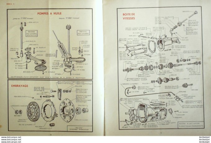 Revue Technique Automobile Simca 5 Autocars Chausson 17#1947