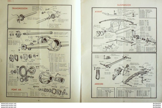 Revue Technique Automobile Simca 5 Autocars Chausson 17#1947