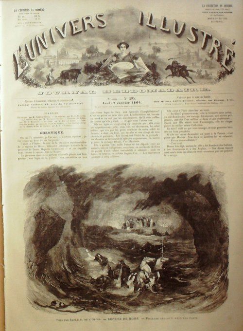 L'Univers illustré 1864 # 295 Canada Québec Opéra Mo¨se