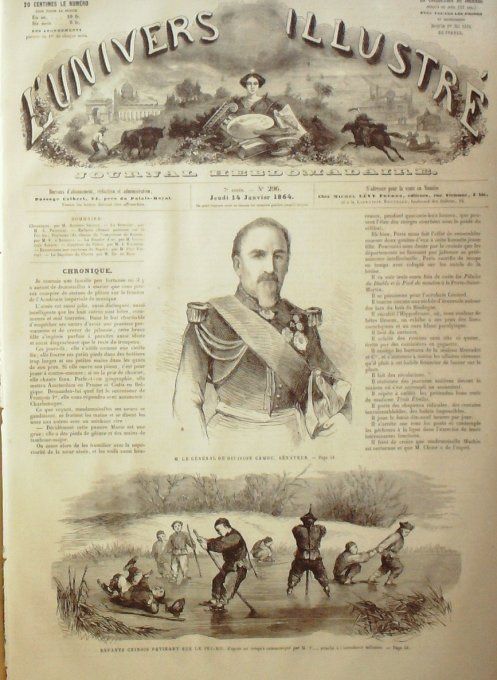 L'Univers illustré 1864 # 296 Chine Pei(Ho Russie Empereur Usa Rappahannock