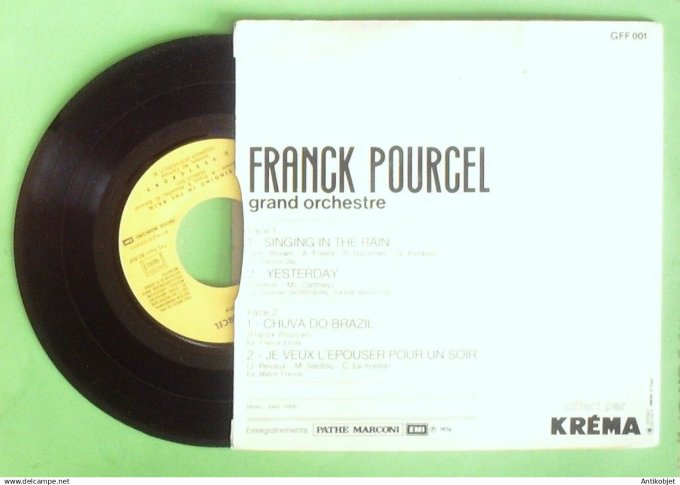 Pourcel Franck 45T EP Singing in the rain (pub Kréma)  1960