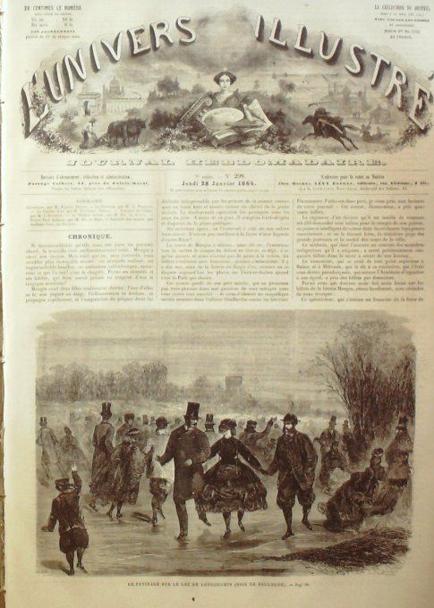 L'Univers illustré 1864 # 298 Rubens Allemagne Leipzig chasseurs Hanovriens