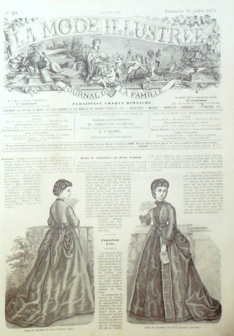 Journal Mode illustrée 1871 # 29 Robe de chambre