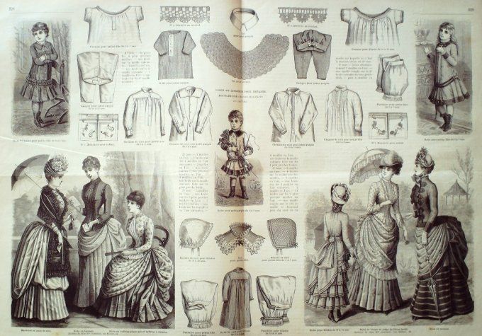 Journal Mode illustrée 1884 # 29 Robes en mousseline & Mantelet