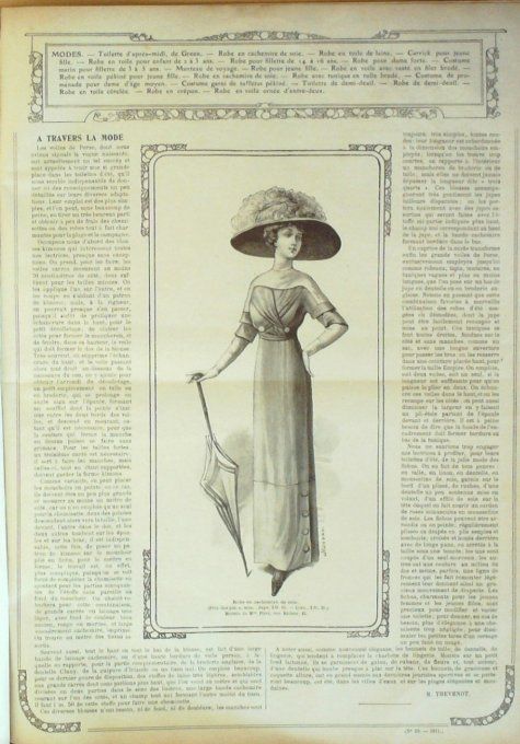 Journal Mode illustrée 1911 # 29 Manteau & costume fille