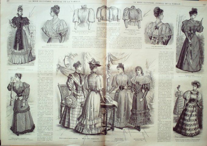 Journal Mode illustrée 1893 # 29 Blouses avec pélerine