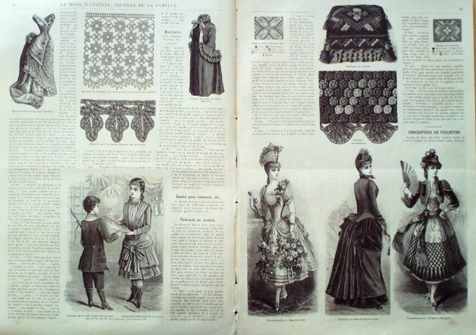 Journal Mode illustrée 1885 #  2 Manteau & costumes en drap