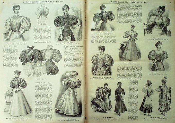 Journal Mode illustrée 1896 #  2 Robe de dîners