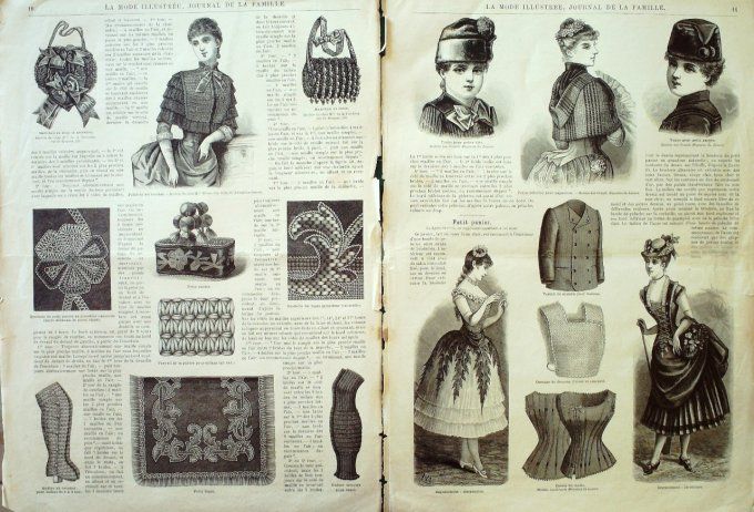 Journal Mode illustrée 1886 #  2 Robes en faille & velours 