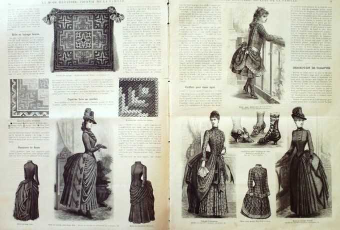 Journal Mode illustrée 1887 #  2 Robe en drap & limousine