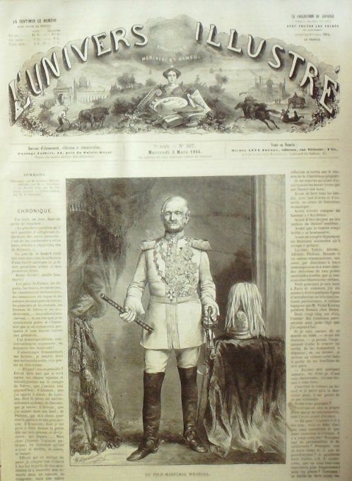 L'Univers illustré 1864 # 307 Egypte Caire marché d'esclaves Usa Charleston Feld Maréchal Wrangel