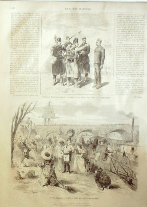 L'Univers illustré 1864 # 308 Madagascar Tananarive fête de blanchisseuses