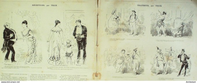 La Caricature 1880 n°  7 Le Nabab de Vaudeville Draner Robida Trick