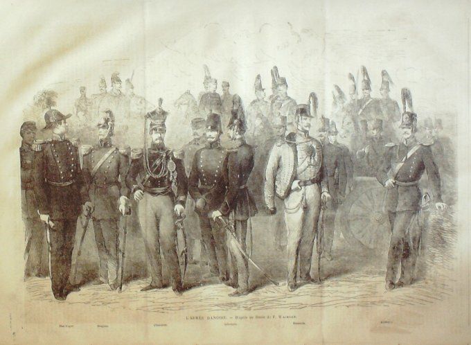 L'Univers illustré 1864 # 309 Danemark armée Mexique costumes Londres Conseil