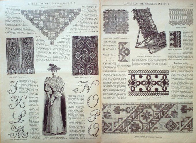 Journal Mode illustrée 1892 # 30 Robes en foulard