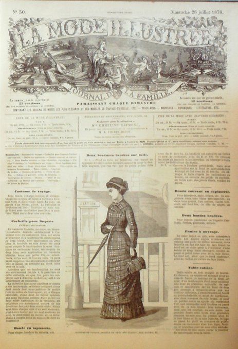 Journal Mode illustrée 1878 # 30 Costume de voyage