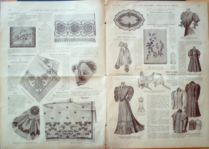 Journal Mode illustrée 1906 # 30 Toilette de ville d'eaux