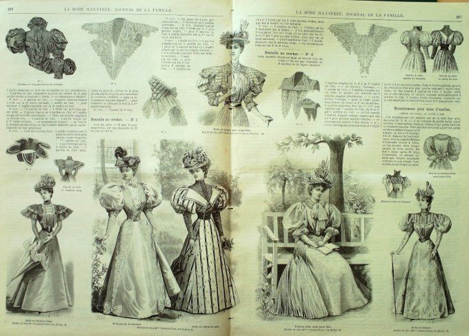 Journal Mode illustrée 1896 # 30  Toilette de casino