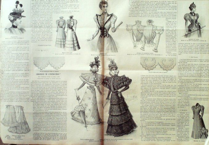 Journal Mode illustrée 1897 # 30 Robe en foulard