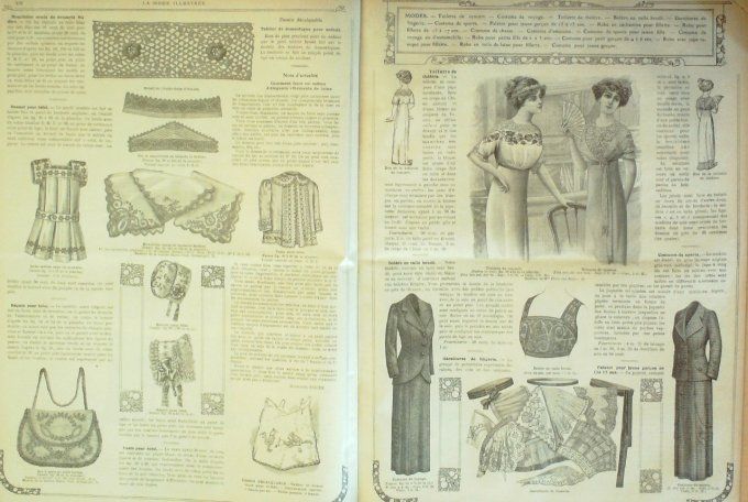 Journal Mode illustrée 1911 # 30 Paletot & robe de théâtre