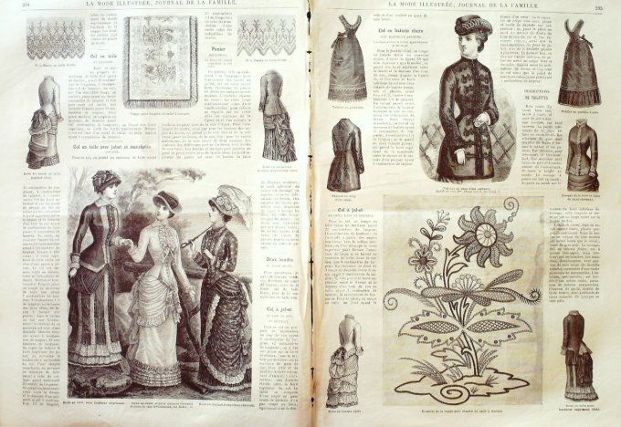 Journal Mode illustrée 1882 # 30 Robes mousseline & jeune fille