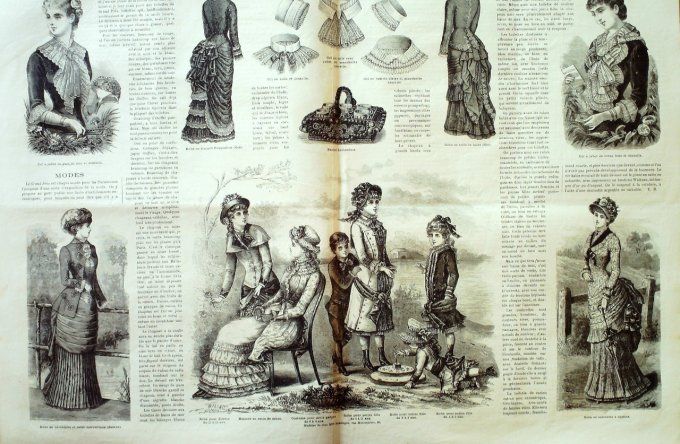 Journal Mode illustrée 1882 # 30 Robes mousseline & jeune fille