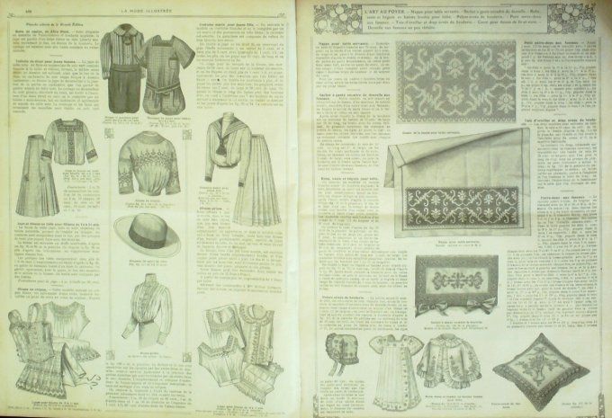 Journal Mode illustrée 1910 # 30 Robes de bal & loisirs