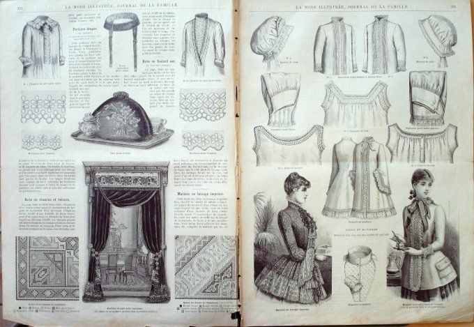 Journal Mode illustrée 1886 # 30 Robes en étamine & foulard