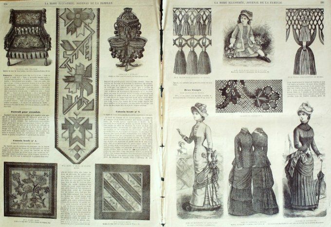 Journal Mode illustrée 1881 # 30 Robes mousseline & jeune fille