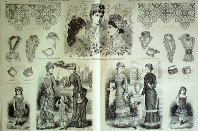 Journal Mode illustrée 1881 # 30 Robes mousseline & jeune fille