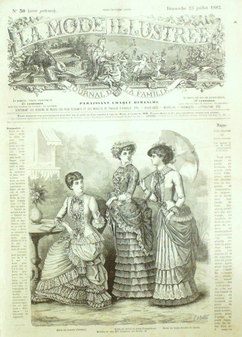 Journal Mode illustrée 1882 # 30 Robes mousseline & jeune fille