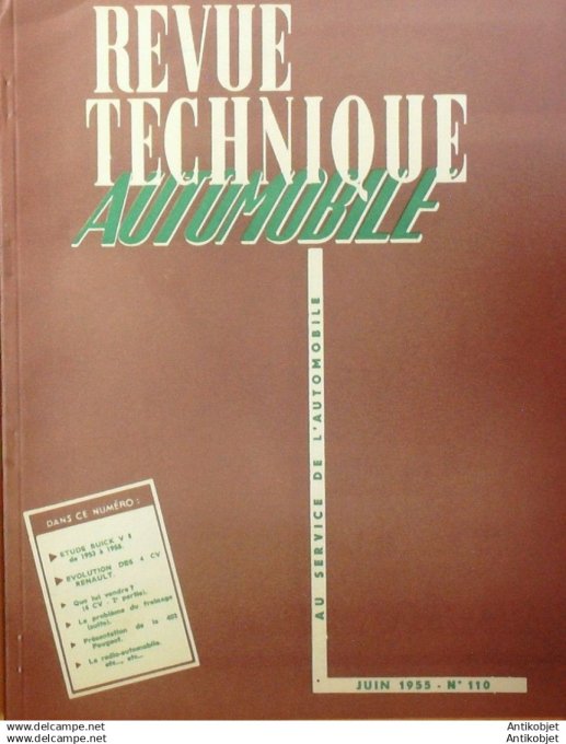 Revue Technique Automobile Buick V8 Peugeot 403 Renault 4cv 110#1955