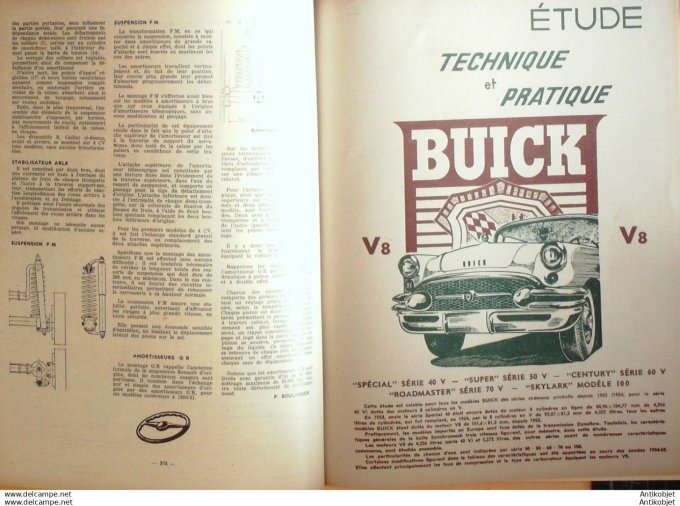 Revue Technique Automobile Buick V8 Peugeot 403 Renault 4cv 110#1955