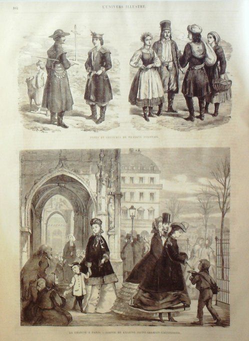 L'Univers illustré 1864 # 310 Pologne Czenstochova costumes Allemagne Lubeck Spahis