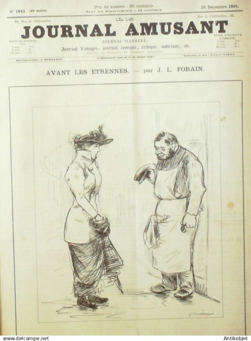 Le Journal Amusant 1891 n°1843 Salades et formules de saison d ébuts dans le Monde