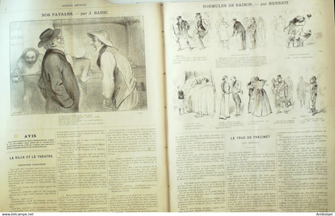 Le Journal Amusant 1891 n°1843 Salades et formules de saison d ébuts dans le Monde