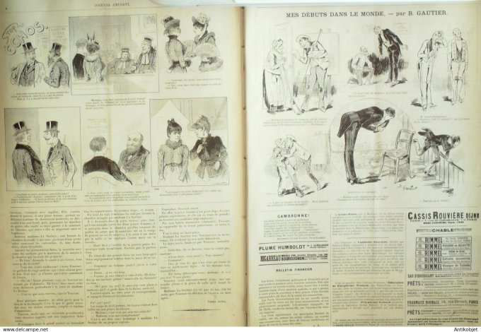 Le Journal Amusant 1891 n°1843 Salades et formules de saison d ébuts dans le Monde