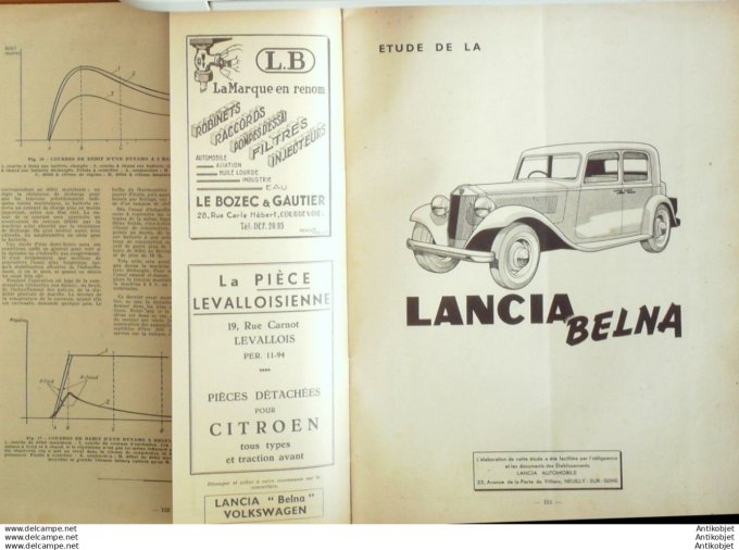 Revue Technique Automobile Lancia Belna Wolkswagen 36#1949